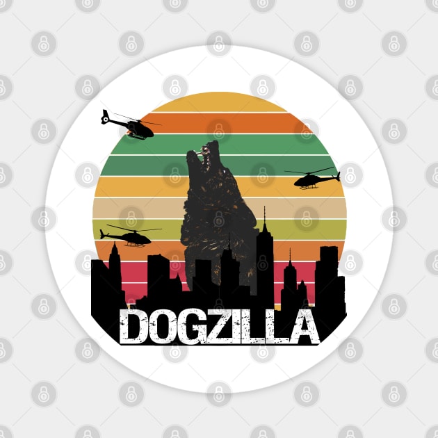 FUNNY DOGZILLA Magnet by S-Log